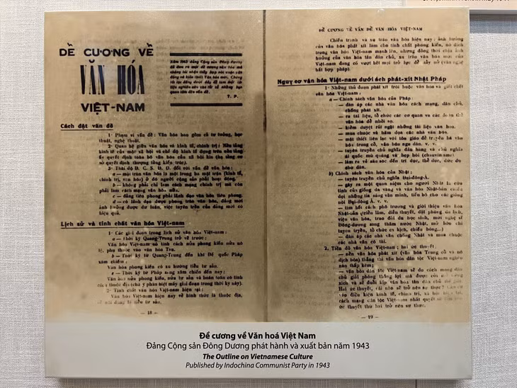 Bản Đề cương về văn hóa Việt Nam năm 1943. Ảnh: Hải Nguyễn