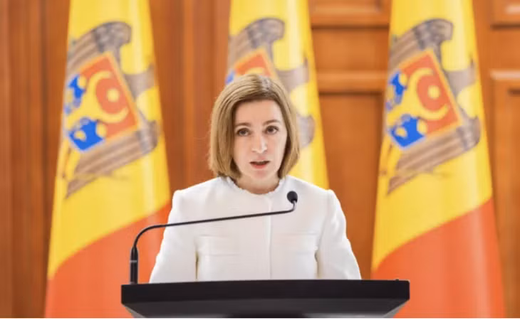 Chính phủ Moldova sụp đổ vài ngày trước khi Tổng thống nước này Maia Sandu (ảnh) cho biết các báo cáo tình báo đã phát hiện ra kế hoạch khích động đảo chính của Nga - một tuyên bố mà Điện Kremlin đã bác bỏ. Ảnh: CNBC