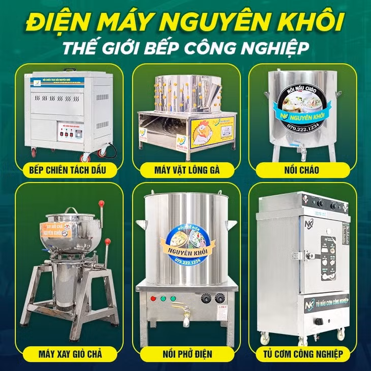 Các dòng thiết bị bếp công nghiệp tại Nguyên Khôi.