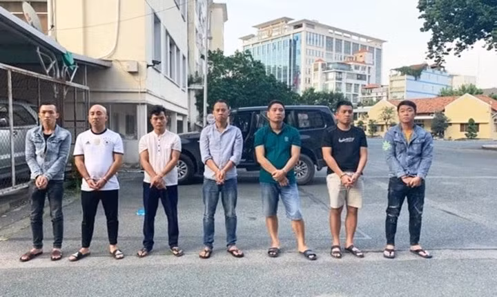 Các bị cáo tham gia vào vụ cướp tiền ảo. (Ảnh: Công an cung cấp)