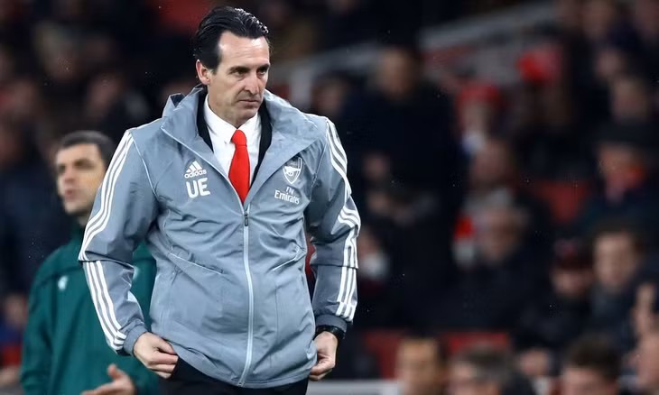 Emery trong thời gian dẫn dắt Arsenal. Ảnh: Reuters