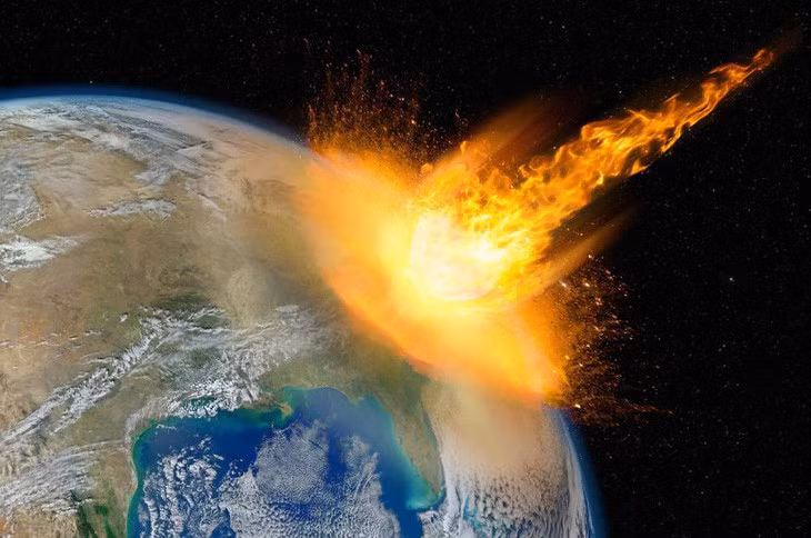 Hình ảnh thiên thạch va vào Trái đất - Ảnh: NASA