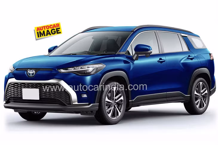 Toyota Corolla Cross có thể gia tăng sức cạnh tranh bằng một phiên bản lớn hơn - Ảnh: Autocar India