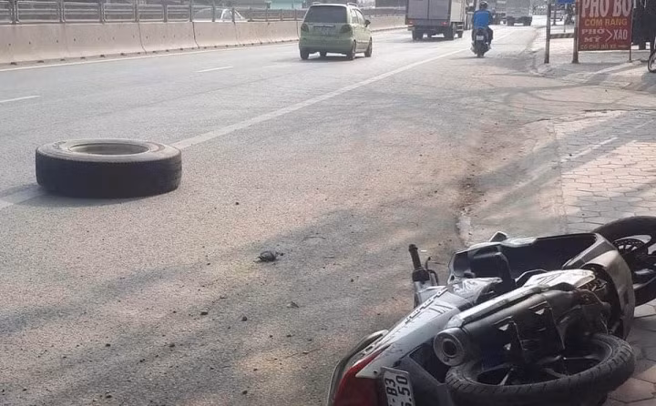 Hiện trường vụ tai nạn khiến người đàn ông tử vong. (Ảnh: CTV)