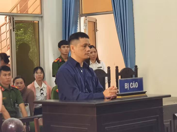 Bị cáo Lê Thanh Trung tại tòa.