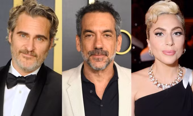 Joaquin Phoenix, Todd Phillips và Lady Gaga (từ trái qua). Ảnh: Hollywood Reporter