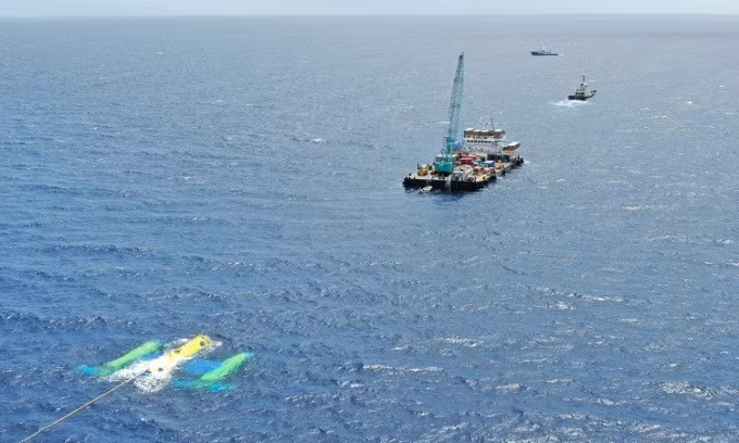 IHI thử nghiệm Kairyu ngoài khơi đảo Yakushima vào năm 2021. Ảnh: IHI