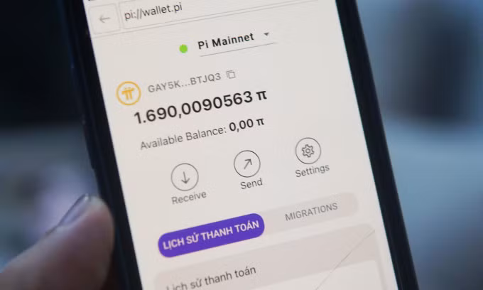Số Pi khả dụng trong tài khoản của một người dùng vẫn bằng 0.