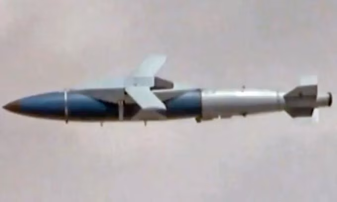 Mô hình bom JDAM-ER trong thử nghiệm của không quân Australia hồi năm 2015. Ảnh: BQP Australia.
