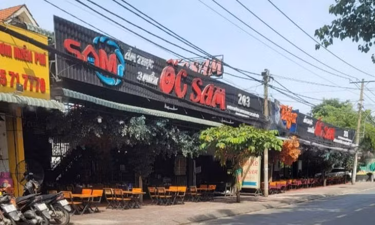 Quán nhậu, nơi xảy ra vụ việc tại TP Thủ Đức.