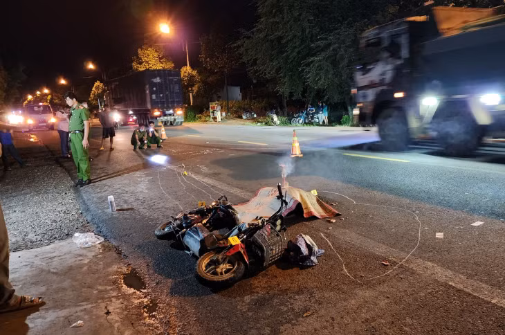 Hiện trường vụ tai nạn. Ảnh: Ngọc Hùng