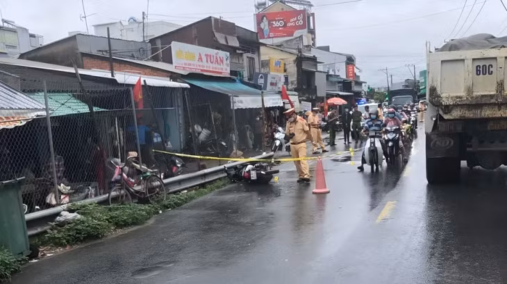 Hiện trường vụ tai nạn.