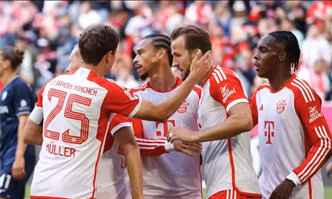 Kane đã ghi bảy bàn cho Bayern tại Bundesliga mùa này. Ảnh: AFP