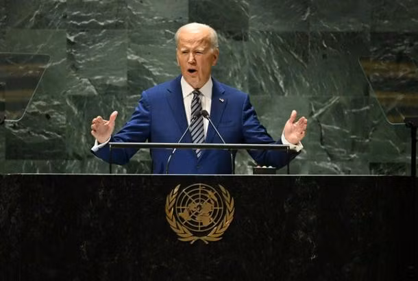 Tổng thống Mỹ Joe Biden phát biểu tại khóa họp của Đại hội đồng LHQ ngày 19/9. Ảnh: AFP