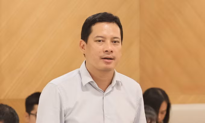 Ông Lê Quang Tự Do phát biểu tại cuộc họp. Ảnh: Thảo Anh