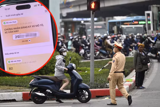 Từ 15/9, được xuất trình bằng lái xe trên VNeID khi CSGT yêu cầu. Ảnh minh họa.