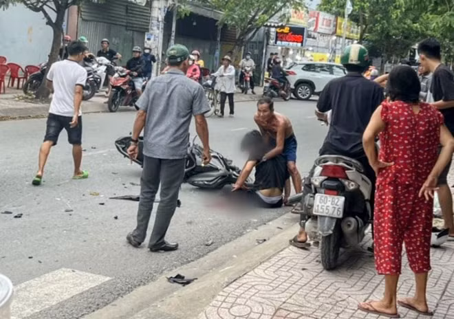 Hiện trường vụ tai nạn. Ảnh: Người dân cung cấp