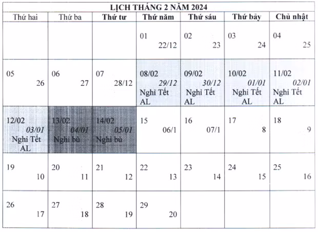 De xuat hai phuong an nghi dip Tet Nguyen dan nam 2024 keo dai 7 ngay hinh anh 2