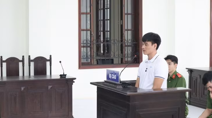 Bị cáo Kiệt tại phiên tòa xét xử sơ thẩm.