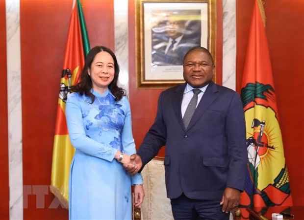 Pho Chu tich nuoc Vo Thi Anh Xuan hoi kien Tong thong Mozambique hinh anh 1