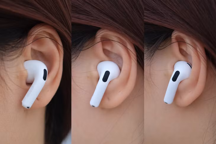 Trải nghiệm đeo là thứ khiến nhiều người dùng trước đây sẵn sàng bỏ qua dòng Pro đắt tiền hơn, có chống ồn chủ động để chọn dòng thường như AirPods 3. Model mới AirPods 4 vẫn giữ thiết kế vỏ nhựa không đệm cao su giúp cảm giác đeo không bị bí tai trong thời gian dài, không gây áp lực lớn lên lỗ tai sau khi sử dụng. Tai nghe vẫn đảm bảo độ chắc chắn khi đeo trong các hoạt động thể thao phổ biến như chạy, tập yoga...
