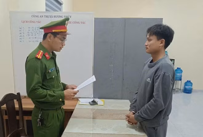 Đối tượng Khánh bị bắt vì gây ra nhiều vụ trộm cáp điện. Ảnh: Công an cung cấp.