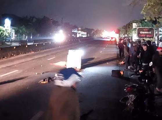 Hiện trường vụ tai nạn khiến bà T tử vong tại chỗ. Ảnh: P. Phong