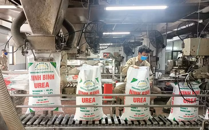 Sản xuất phân đạm Urê tại Công ty Trách nhiệm hữu hạn một thành viên Đạm Ninh Bình (Tập đoàn Hóa chất Việt Nam).