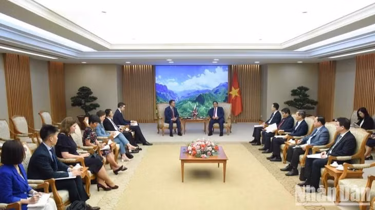 Quang cảnh buổi tiếp (Ảnh: Trần Hải).