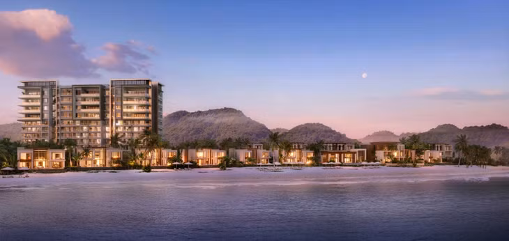 InterContinental Residences Halong Bay sở hữu vị trí và tầm nhìn trực Vịnh di sản. Ảnh: BIM Land.