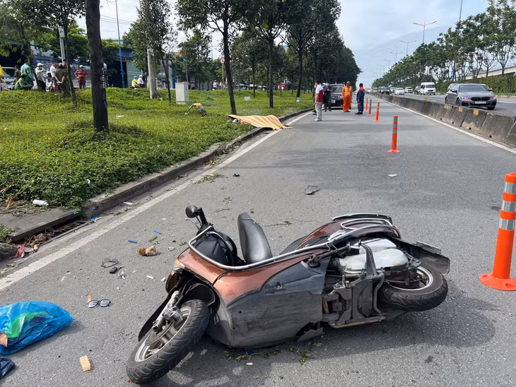 Hiện trường vụ tai nạn.