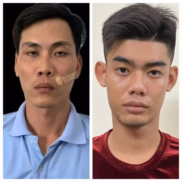 Bị can Cuộc và Duy. Ảnh: Công an cung cấp.