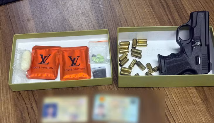 Tang vật Cảnh sát thu giữ.
