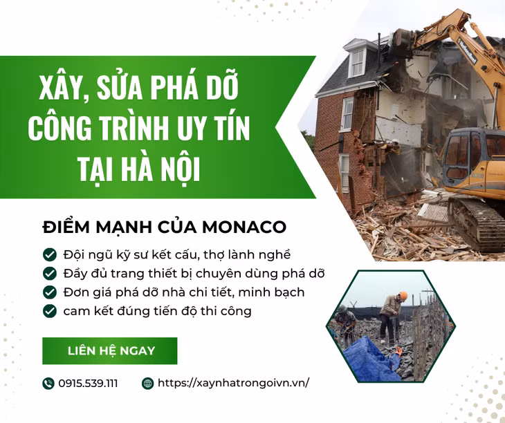 MONACO đơn vị cung cấp dịch vụ sửa chữa nhà quận Thanh Xuân giá tốt.