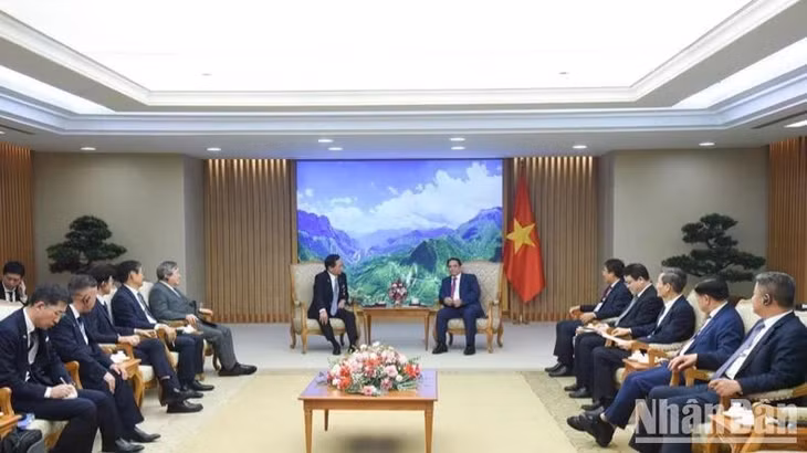 Quang cảnh buổi tiếp. (Ảnh: Trần Hải)