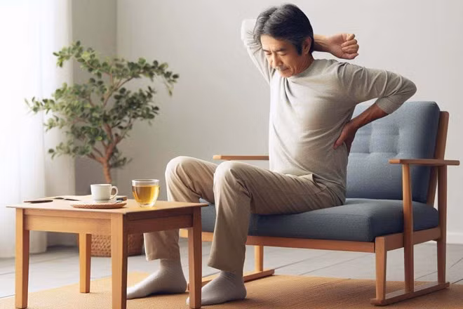 Giảm thời gian ngồi và đứng dậy vận động cơ thể sẽ giúp bạn giảm và phòng ngừa đau lưng. Ảnh: AI - Ngọc Thùy