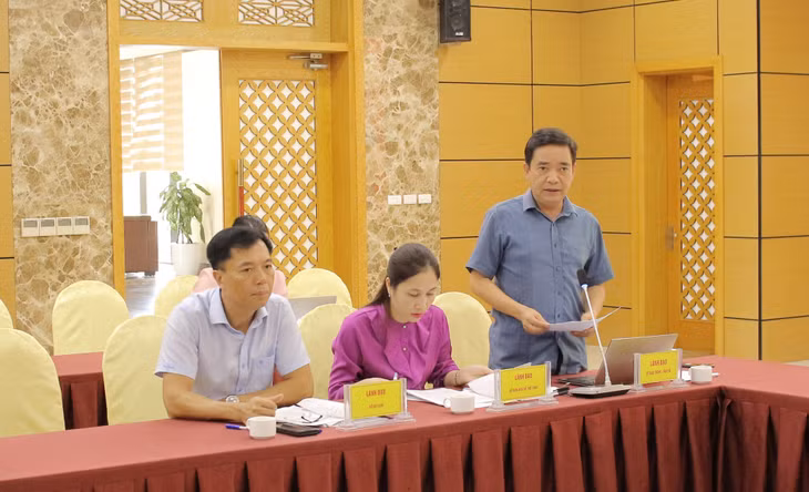 Lãnh đạo Sở Giao thông - Vận tải phát biểu tại hội nghị