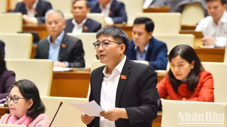 Đại biểu Phạm Đình Thanh (Kon Tum) phát biểu. (Ảnh: THỦY NGUYÊN)