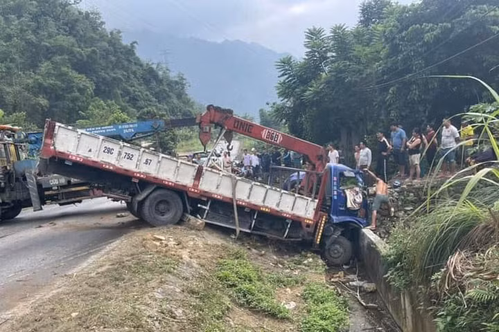 Hiện trường vụ tai nạn.