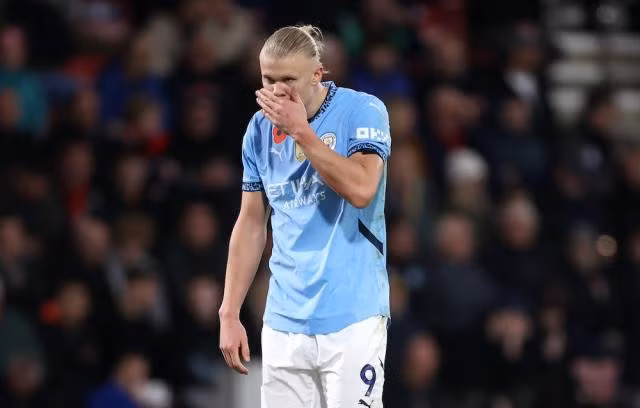 Sự sa sút của Haaland là điều đáng lo ngại với Man City.