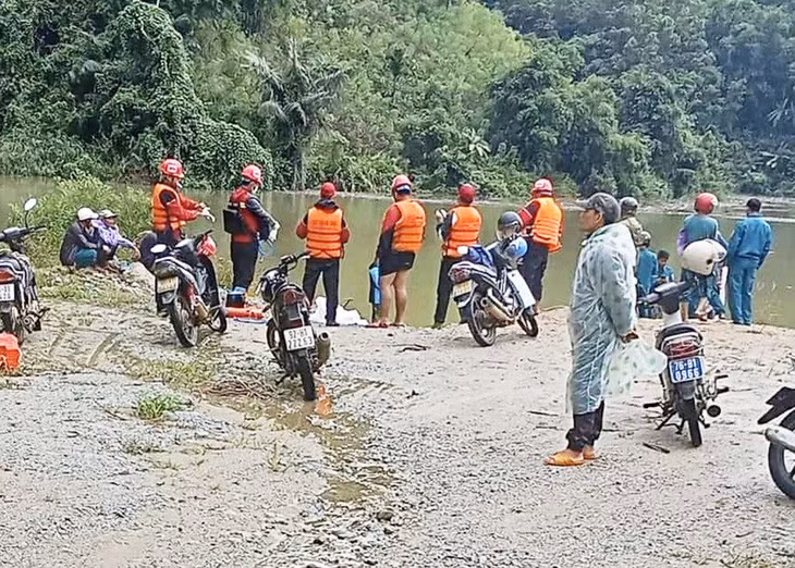 Khu vực sông Tang (Quảng Ngãi), nơi tìm thấy thi thể của cháu bé bị chết đuối - Ảnh: Đội SOS Quảng Nam
