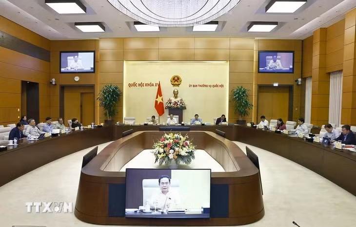 Quang cảnh phiên họp của Ủy ban Thường vụ Quốc hội. (Ảnh: Doãn Tấn/TTXVN)