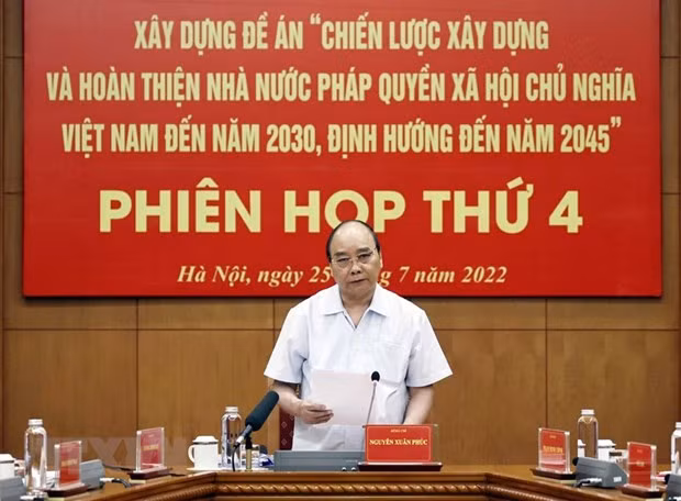 Chu tich nuoc chu tri phien hop Ban Chi dao xay Nha nuoc phap quyen hinh anh 1