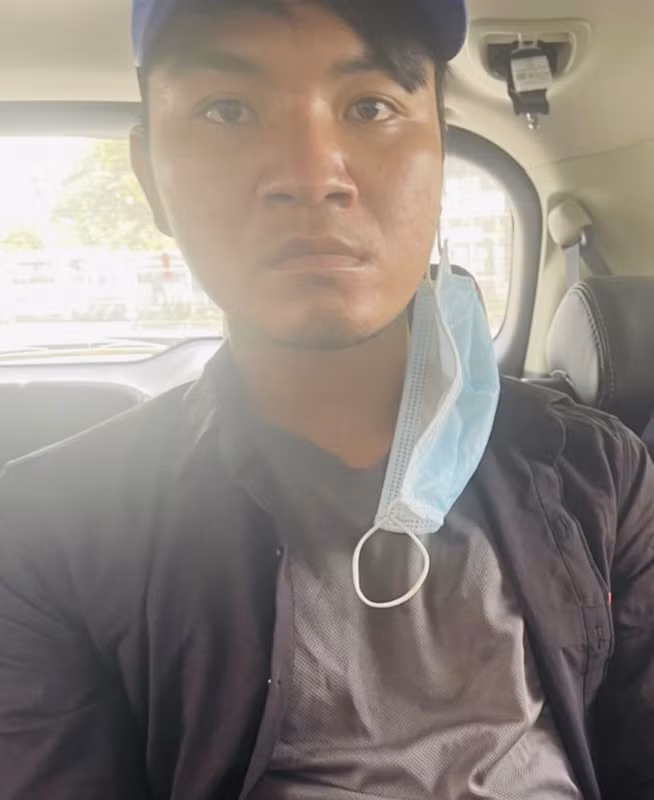 Thê bị bắt vào trưa 18/7 tại khu vực cửa khẩu Móng Cái.