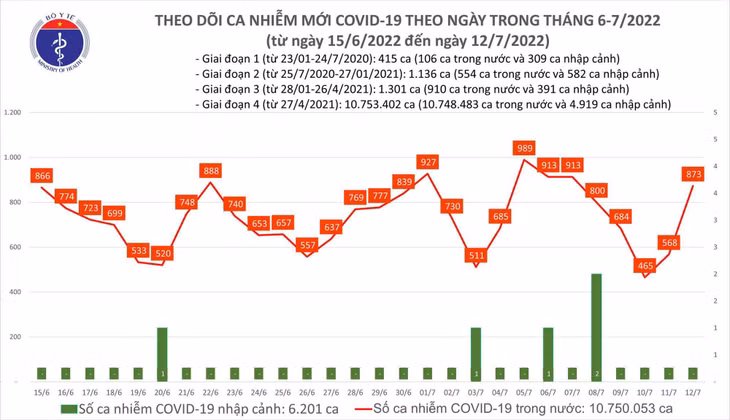 Biểu đố số ca mắc COVID-19 tại Việt Nam đến nay