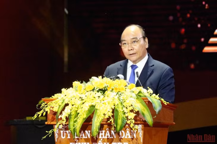 Chủ tịch nước Nguyễn Xuân Phúc phát biểu tại Lễ kỷ niệm.