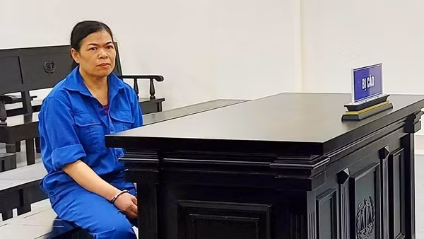 Bị cáo Nguyên tại phiên toà.