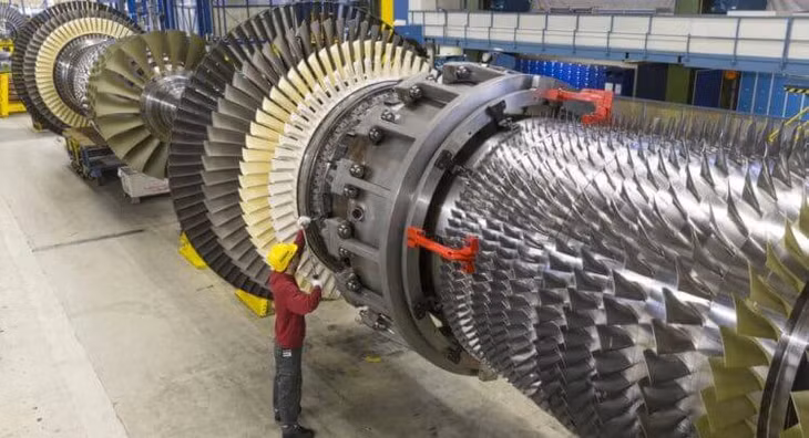 Turbine khí đốt của hệ thống mà Siemens cung cấp cho tuyến đường ống Nord Stream 1 đang bảo dưỡng tại Canada vẫn chưa được hoàn trả. Ảnh: Reuters