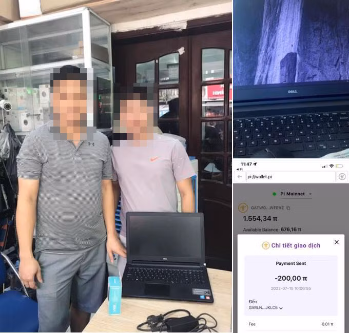 Một giao dịch bằng đồng Pi được người dùng đăng trên cộng đồng.