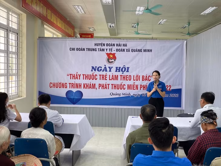 Chương trình tình nguyện “Khám, phát thuốc miễn phí năm 2022” do Huyện Đoàn Hải Hà tổ chức, tháng 7/2022.